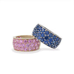 TRIPLE PAVÉ PINK SAPPHIRE BAND - ALL RINGS