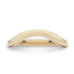 CURVED FLAT TOP WEDDING BAND IN YELLOW GOLD - ALL RINGS