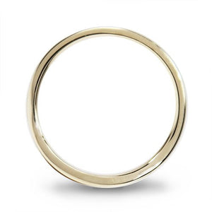 CURVED FLAT TOP WEDDING BAND IN YELLOW GOLD - ALL RINGS