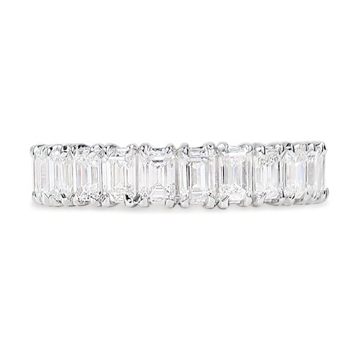 EMERALD CUT DIAMOND FULL ETERNITY RING -