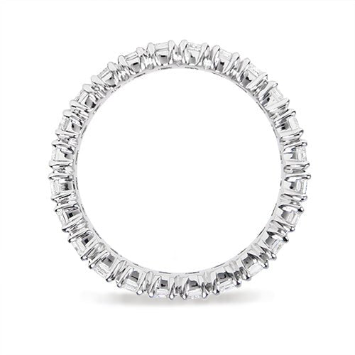 EMERALD CUT DIAMOND FULL ETERNITY RING -