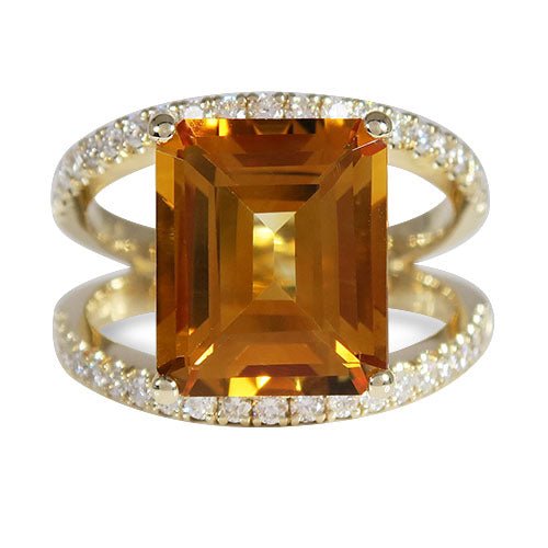 COVET CITRINE WITH DIAMOND RING - ALL RINGS