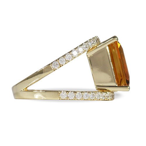 COVET CITRINE WITH DIAMOND RING - ALL RINGS