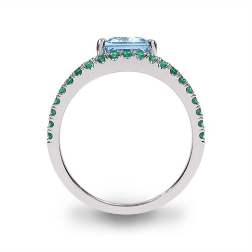 COVET AQUAMARINE & EMERALD RING - ALL RINGS