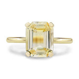 OCTAGON CUT YELLOW SAPPHIRE 14K YELLOW GOLD - ALL RINGS