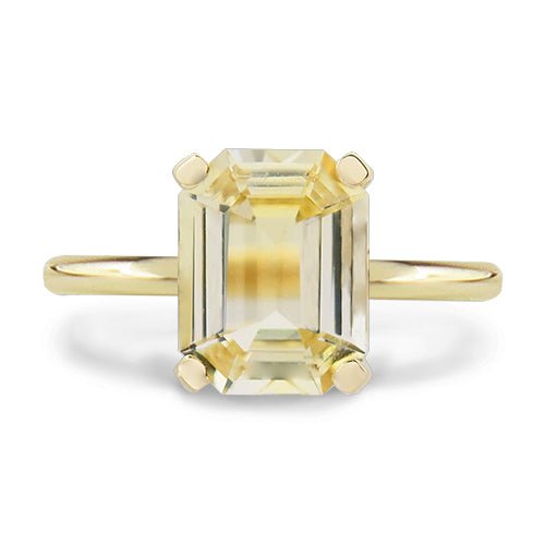OCTAGON CUT YELLOW SAPPHIRE 14K YELLOW GOLD - ALL RINGS