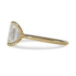 EMERALD CUT DIAMOND KNIFE EDGE RING IN 14 YELLOW GOLD - ALL ENGAGEMENT RINGS