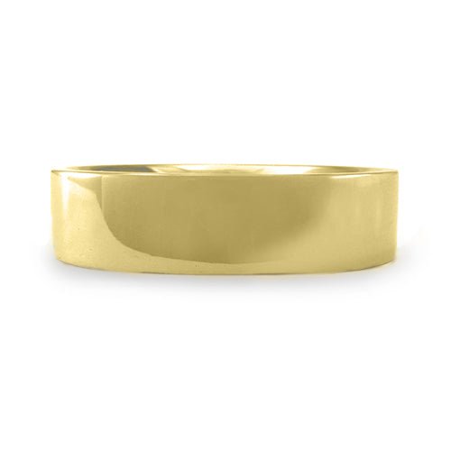 FLAT TOP WEDDING BAND IN YELLOW GOLD - ALL RINGS