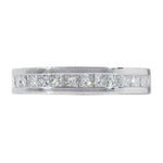 PRINCESS CUT HALF ETERNITY DIAMOND WEDDING BAND IN WHITE GOLD - ANNIVERSARY & CELEBRATION RINGS