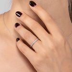 KNIFE EDGE DIAMOND BAND IN 14K WHITE GOLD - ALL RINGS