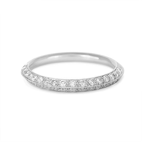 KNIFE EDGE DIAMOND BAND IN 14K WHITE GOLD - ALL RINGS