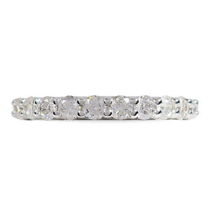 CATHEDRAL FULL ETERNITY WEDDING BAND WITH 2.5MM DIAMONDS - ANNIVERSARY & CELEBRATION RINGS
