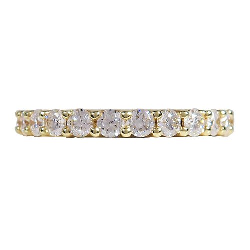 CATHEDRAL FULL ETERNITY DIAMOND BAND IN 18 KARAT YELLOW GOLD 2.5MM DIAMONDS - ALL RINGS