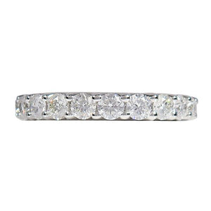 CATHEDRAL FULL ETERNITY WEDDING BAND WITH 3MM DIAMONDS - ANNIVERSARY & CELEBRATION RINGS