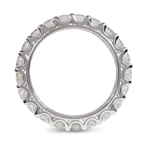 CATHEDRAL FULL ETERNITY WEDDING BAND WITH 3MM DIAMONDS - ANNIVERSARY & CELEBRATION RINGS