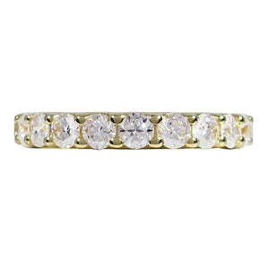 CATHEDRAL FULL ETERNITY DIAMOND BAND IN 18 KARAT YELLOW GOLD 3MM DIAMONDS - ALL RINGS
