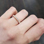 CATHEDRAL FULL ETERNITY DIAMOND BAND IN 18 KARAT YELLOW GOLD 3MM DIAMONDS - ALL RINGS