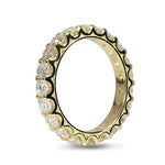 CATHEDRAL FULL ETERNITY DIAMOND BAND IN 18 KARAT YELLOW GOLD 3MM DIAMONDS - ALL RINGS