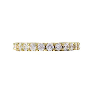 SHARED CLAW DIAMOND BAND IN YELLOW GOLD - ANNIVERSARY & CELEBRATION RINGS