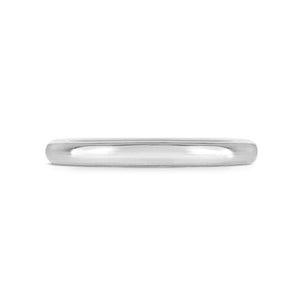FINE ROUND RING IN HIGH POLISH WHITE GOLD - ALL RINGS