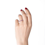 THREE ROW STAGGERED RING WITH PINK SAPPHIRES - ANNIVERSARY & CELEBRATION RINGS