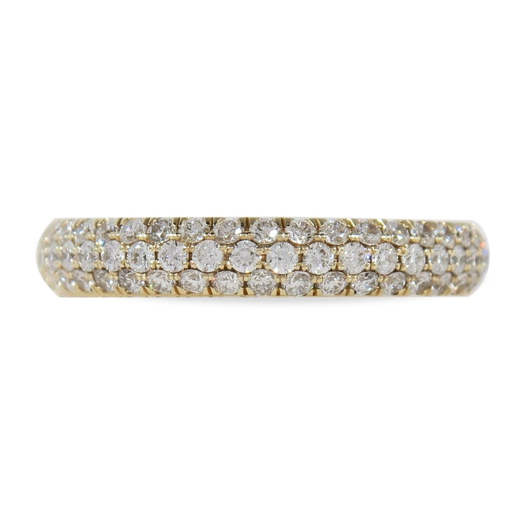 THREE ROW STAGGERED PAVÉ DIAMOND RING | Penwarden Fine Jewellery