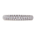 THREE ROW STAGGERED PAVÉ DIAMOND RING - ANNIVERSARY & CELEBRATION RINGS