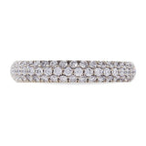 THREE ROW STAGGERED PAVÉ DIAMOND RING - ANNIVERSARY & CELEBRATION RINGS