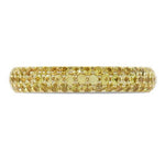 THREE ROW STAGGERED RING WITH YELLOW SAPPHIRES - ANNIVERSARY & CELEBRATION RINGS