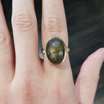 NAUTICAL RING WITH LABRADORITE IN YELLOW GOLD - ALL RINGS