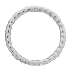 TWISTED ROPE WEDDING BAND IN STERLING SILVER - ALL RINGS
