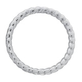 TWISTED ROPE WEDDING BAND IN STERLING SILVER - ALL RINGS