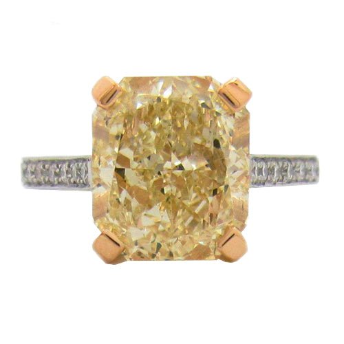 MADISON RING WITH RADIANT CUT YELLOW DIAMOND - ALL ENGAGEMENT RINGS