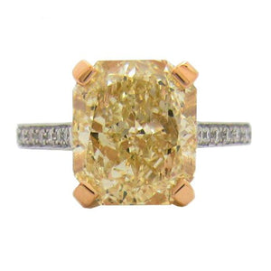 MADISON RING WITH RADIANT CUT YELLOW DIAMOND - ALL ENGAGEMENT RINGS