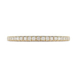 DELICATE DIAMOND WEDDING BAND WITH HALF ETERNITY IN ROSE GOLD -