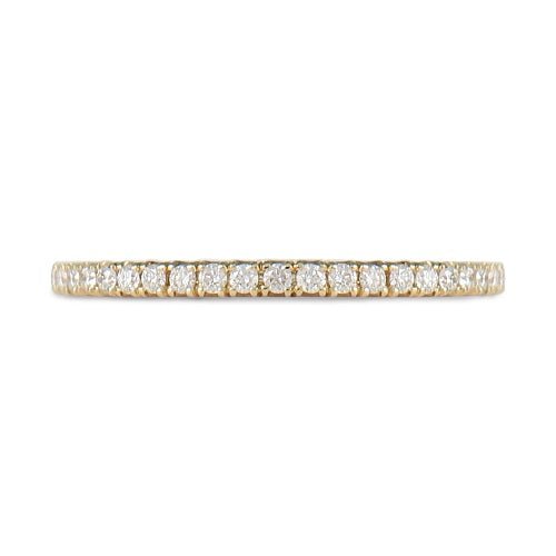 DELICATE DIAMOND WEDDING BAND WITH HALF ETERNITY IN ROSE GOLD -