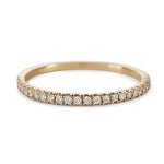 DELICATE DIAMOND WEDDING BAND WITH HALF ETERNITY IN ROSE GOLD -