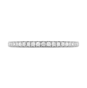 DELICATE DIAMOND WEDDING BAND WITH HALF ETERNITY IN WHITE GOLD -