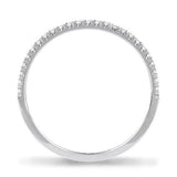 DELICATE DIAMOND WEDDING BAND WITH HALF ETERNITY IN WHITE GOLD -