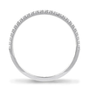 DELICATE DIAMOND WEDDING BAND WITH HALF ETERNITY IN WHITE GOLD -