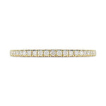 DELICATE DIAMOND WEDDING BAND WITH HALF ETERNITY IN YELLOW GOLD -