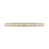DELICATE DIAMOND WEDDING BAND WITH HALF ETERNITY IN YELLOW GOLD -