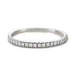 DELICATE DIAMOND WEDDING BAND WITH HALF ETERNITY IN WHITE GOLD -