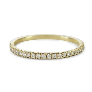 DELICATE DIAMOND WEDDING BAND WITH FULL ETERNITY IN YELLOW GOLD -