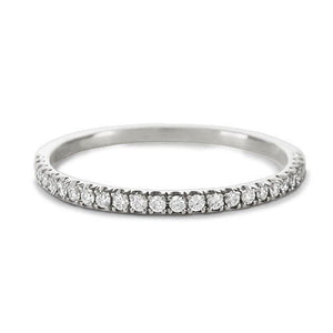 DELICATE DIAMOND WEDDING BAND WITH FULL ETERNITY IN WHITE GOLD -