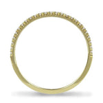 DELICATE DIAMOND WEDDING BAND WITH HALF ETERNITY IN YELLOW GOLD -