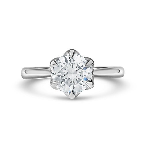 BLOSSOM DIAMOND ENGAGEMENT RING IN PLATINUM - ALL ENGAGEMENT RINGS