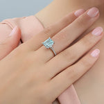 MEADOW RING IN WHITE GOLD WITH AQUAMARINE - ANNIVERSARY & CELEBRATION RINGS