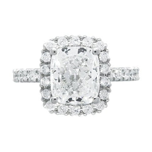 ÉTOILE ENGAGEMENT RING IN WHITE GOLD WITH 1.50 CARAT CUSHION CUT DIAMOND - ALL RINGS