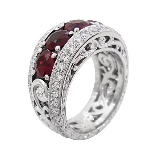 RUBY & DIAMOND ANNIVERSARY RING -